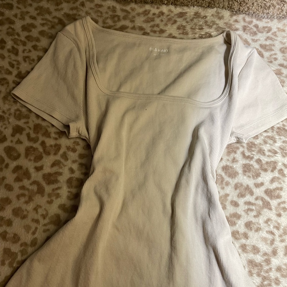 Old Navy Cream Fitted Bodysuit